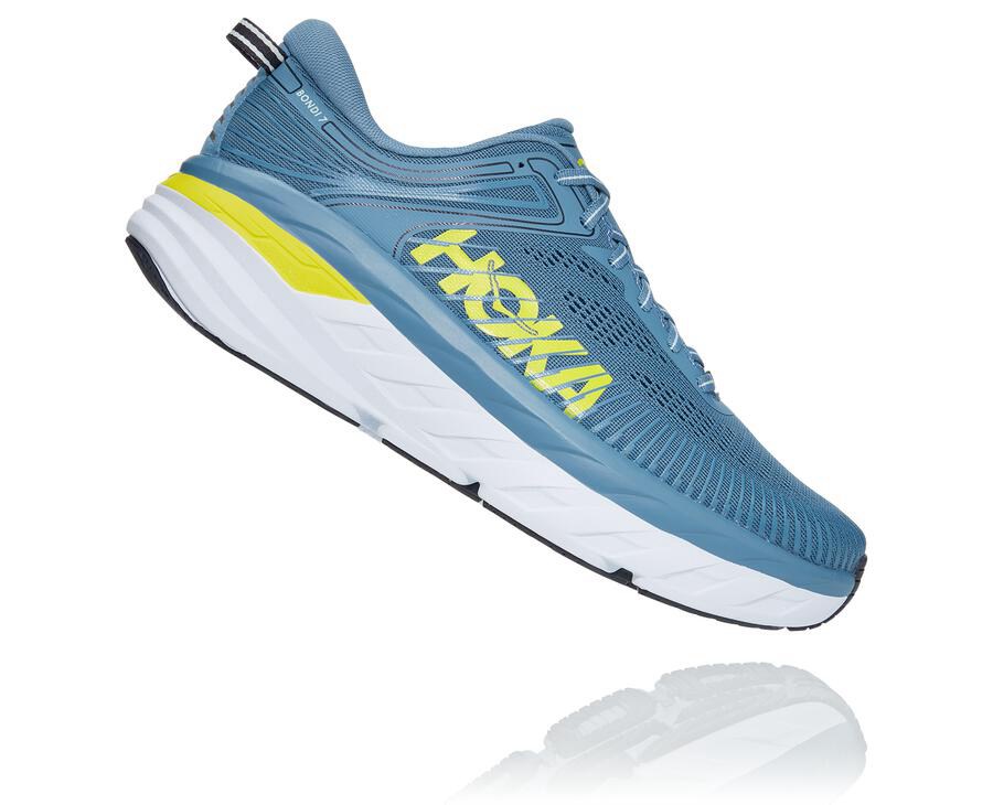 Hoka One One Hardloopschoenen Heren - Bondi 7 - Blauw - BG9350274